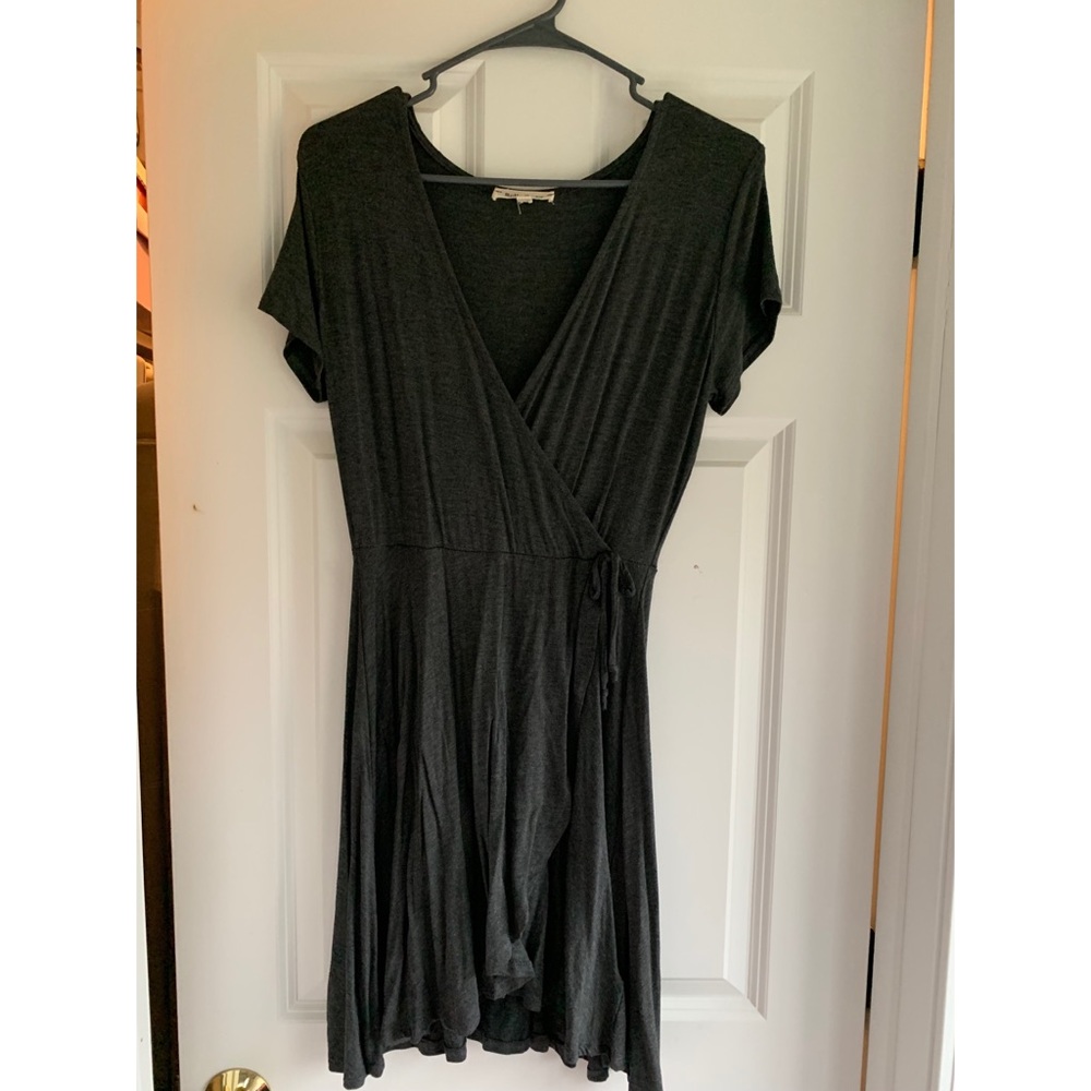 Gray Wrap Dress NWOT